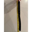 Michael Kors Black Saffiano Leather Silver Chain Skinny Belt Round Buckle Sz L