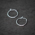 Solid 925 Sterling Silver High Quality Huggie     18mm Mens Women Hoop Earrings 