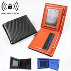 Genuine Leather Minimalist Bifold Wallets For Men Rfid Blocking Slim Mens Wallet