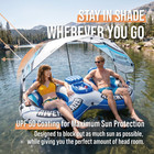 River Tube With Canopy For 1 Or 2 Person - Heavy Duty Inflatable Water Float Wit