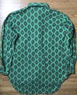 Vintage 80s Try 1 One Usa Made Button Up Shirt L Preppy Green Paisley Print