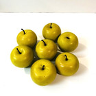 7 Vintage Faux Fake Green Apples Fruit Granny Farmhouse Staging Theatre Prop