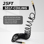 Flutesan 6 Pack 1 4 In X 25 Ft Polyurethane Recoil Air Hose Air Compressor Ho   