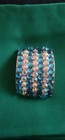      Crystal Irish Dance Buckles And Number Holder Set Blue      Aurora Borealis 