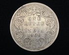 1900 British India 1 Rupee Silver Coin Queen Victoria 91 7  Silver Asw  3438oz