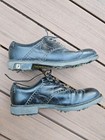 Footjoy Fj Icon Black Leather Saddle Golf Shoes Mens 9m