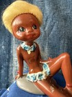 Vintage 1960s Japan Painted Ceramic Hawaiian Menehune Hula Pixie Figurines Rare