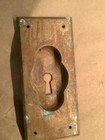 Antique Brass Keyhole Escutcheon     Institutional Weight    victorian Door Hardware
