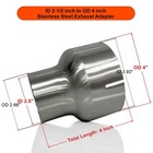 Elifecenter Id 2 5    To Od 4    Exhaust Adapter 2 5  4  Od  Silvery