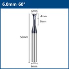 60-degree Dovetail Milling Cutter 6 Mm Dovetail Tool Metalworking End Mill Cnc