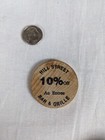 Holiday Inn Wooden Nickel Coin Flint Michigan Mi Hill Street Bar Coupon Vintage
