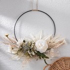  Artificial Floral Wreath For Front Door Floral Hoop Wreath Decor With White 