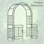84  No Dig Arch Trellis Heavy-duty Metal Garden Arbor With Lockable Gate