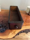 Vintage Wood Drawer Box Sewing Machine Arts And Crafts Carved Primitive Plants