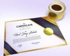   2 Inch Round Metallic Seals With Serrated Edge For Package  Envelope  Gold
