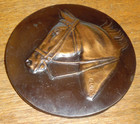Vintage Alice Cranston Fenner Cast Bronze Horse Head Relief Wall Plaque - 5 1 8 