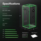 Vivosun S224 2x2ft Hydroponic Grow Tent 1680d Indoor Plant Growing 24 x24 x48 