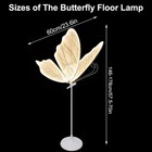 2pcs 23 6in Butterfly Lighting Set-gold Floor ceiling Lamps For Wedding Events
