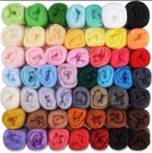 50colors Needle Felting Fiber Wool Roving Yarn For Diy Hand Spinning Felted