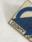 County Line Quilters Club Pin Enamel  75 In Pinback Button Blue Basket