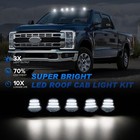 5x For 2017-22 Ford F250 F350 Super Duty White Led Cab Roof Marker Lights Smoked