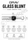 Grav   4    Glass Blunt W  Silicone Grommet  Free Shipping Over  30  Black