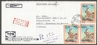 Pakistan 1988 Registered Commercial Cover Sialkot - Germany Suleman Markhor Goat