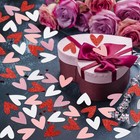200 Pcs Red Pink Glitter Valentines Day Heart Confetti Table Home Decor