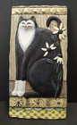Vtg 1980s E  Smithson Daisy The Cat Resin Wall Plaque 3d Folk Art 8  Signed