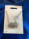 Rare Comstock Creations Pewter   Austrian Crystals Xena Triple Chakram Necklace