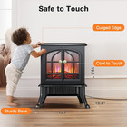 Freestanding Electric Fireplace Heater 3d Realistic Flame Effect