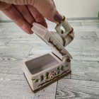 Telephone Trinket Box Hinged Ceramic Floral Vintage Home Decor Accent