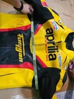 Aprilia Full Leather Motorcycle Suit Size Large   2 Pieces   Check Picture Size 
