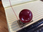 Vintage Red Gear Shifter Knob  On Brass Base -  made In England 756 173  Unknown