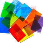 12 Sheets Transparent Stained Glass Variety Pack  4 X 6 Inch Cathedral Art Tiles