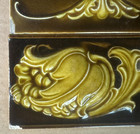 9 England -  Antique Art Nouveau Majolica Tile C1900