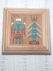 Lot Of 3 Vintage Navajo Sand Painting Framed Art Southwestern Decor Fred Harvey
