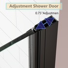 Modern Look 30in wx72 In h Frameless Shower Door Matte Black Bathroom Door Glass