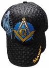 Black Mesh Mason Masonic Masonry Shadow Cap Hat