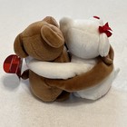 Russ Berrie White   Brown Hugging Bears Plush Stuffed Animals True Companions