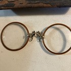 Antique Gold Filled Fits-u Pince-nez Pinch Nose Clear Eyeglasses