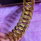Chanel Vintage Coco Mark Chain Link Bangle Bracelet Gold Plated Authentic W box