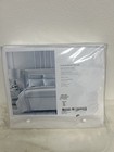 Sky Embroidered Percale Collection King Duvet Cover   2 King Shams White