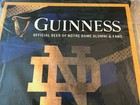 Guinness Beer Notre Dame Football Fighting Irish Felt Banner Game Room Man Cave