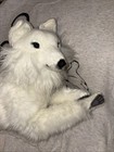 Lying Snow Fox 4796  Plush Soft Toy By Hansa -brand New - With Tags