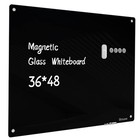 Magnetic Glass Blackboard - Glass Dry Erase Board 48 x36  Large Frameless 