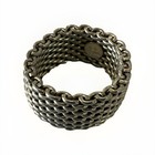 Vintage Tiffany   Co Sterling Silver Mesh Ring Band 7 5 Estate 925