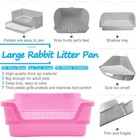 Extra Large Rabbit Litter Box Pet Corner Toilet Small Animal Potty Trainer Hu   