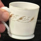 Antique Bristol Glass White Opalescent Remember Me Mug    Small Mug