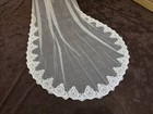 Bridal Veil Lace Edge Rhinestones Veil Mantilla Bride Glitter Veil